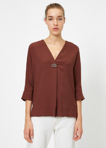 Темно-коричнева блуза KOTON
