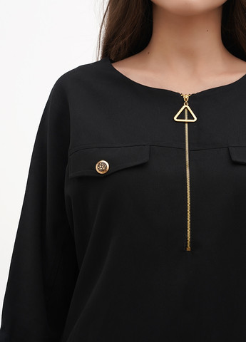 Чорна кежуал сукня Sassofono однотонна