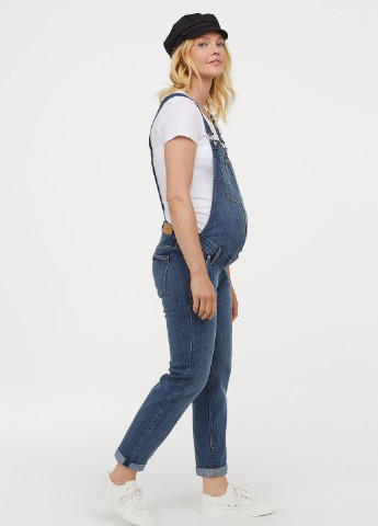 Комбинезон для беременных H&M комбинезон-брюки однотонный синий денил хлопок