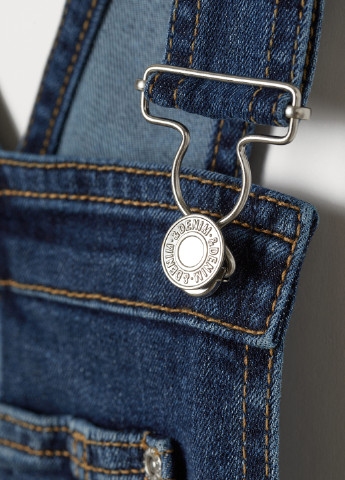 Комбінезон для вагітних H&M комбінезон-брюки однотонний синій джинсовий бавовна