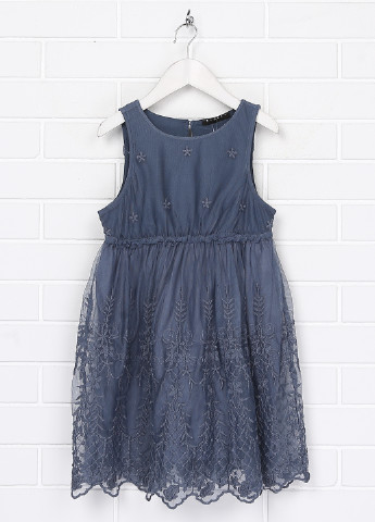 Серо-синее платье Sisley (86156301)