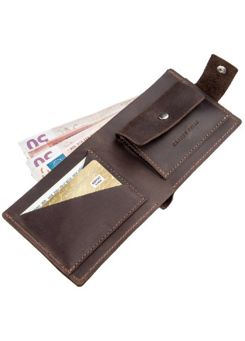 Мужской кожаный кошелек 9х11х3 см Grande Pelle (229460637)