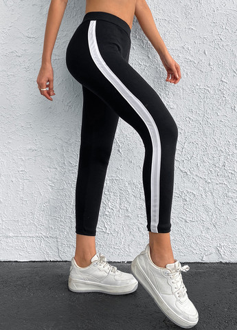 Черные демисезонные леггинсы SHEIN