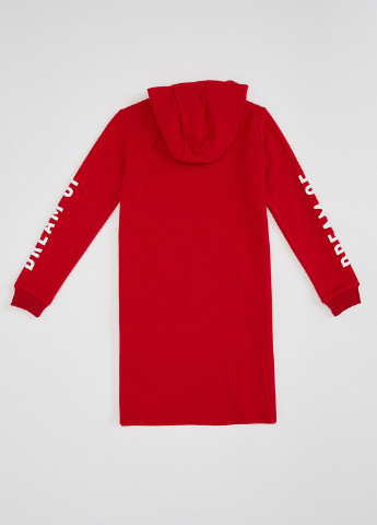 Красное кэжуал платье платье-худи DeFacto