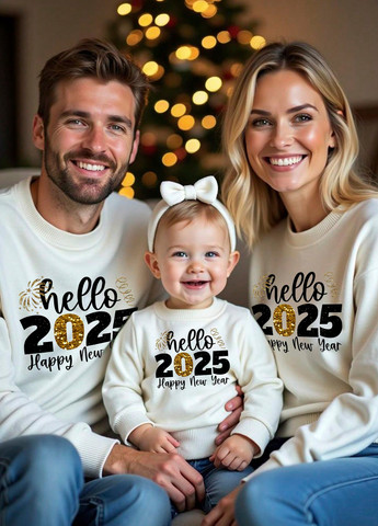 Белый свитшот SHEIN новогодний без декора (340304498)