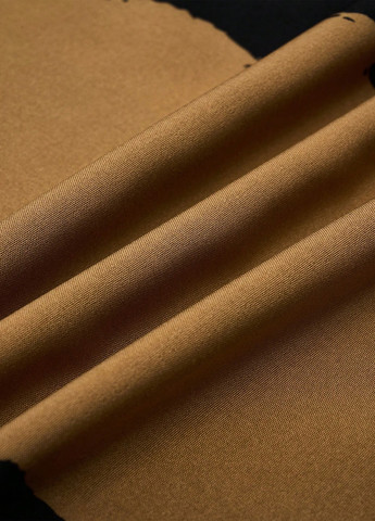 Горчичное кэжуал платье на запах SHEIN с абстрактным узором