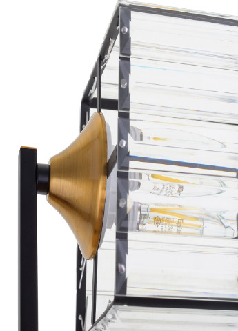 Бра со шнуровым выключателем черное LK-717W/1 E27 BK+GDB Brille (220133399)