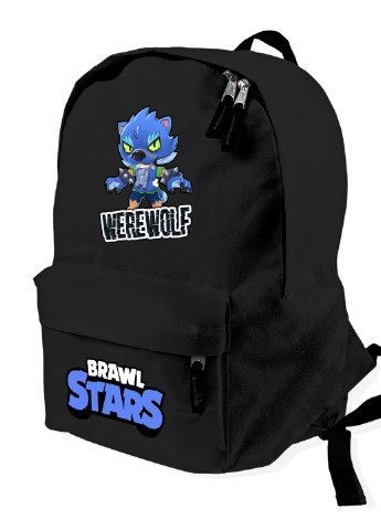 Детский рюкзак Леон Вовк Перевертень Бравл Старс (Leon Wolf Werewolf Brawl Stars) (9263-1014) MobiPrint (217375004)
