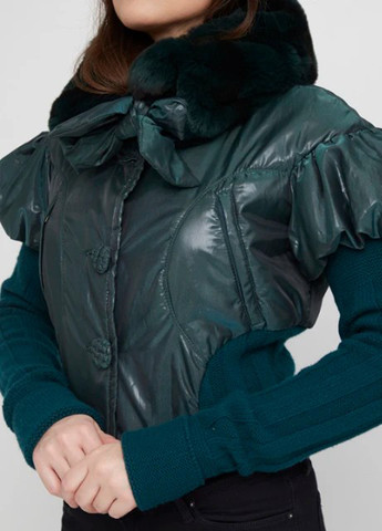 Темно-зеленая демисезонная куртка Anna Biagini