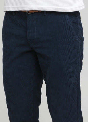 Темно-синие кэжуал демисезонные зауженные брюки Lerros