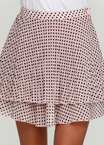 Розовая кэжуал в горошек юбка Vladim плиссе