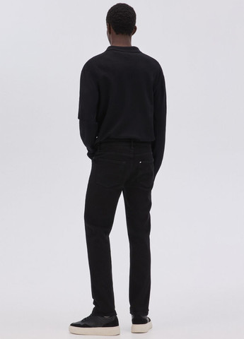 Черные демисезонные слим джинсы H&M