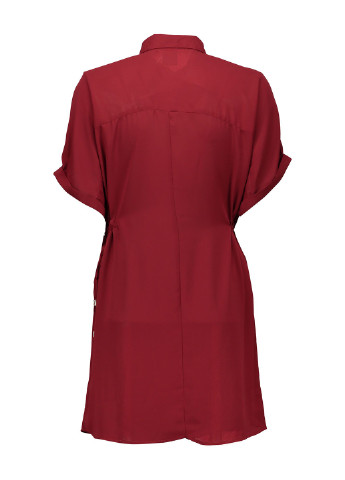 Темно-красное кэжуал платье короткое Piazza Italia