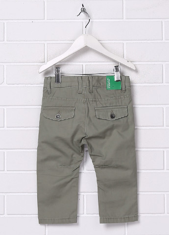 Серо-зеленые кэжуал демисезонные брюки United Colors of Benetton