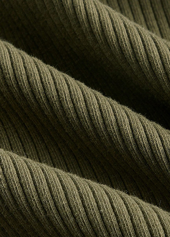 Оливковое (хаки) кэжуал платье с открытыми плечами SHEIN