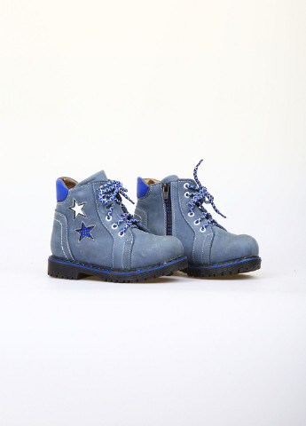 Светло-синие кэжуал зимние ботинки Шалунишка