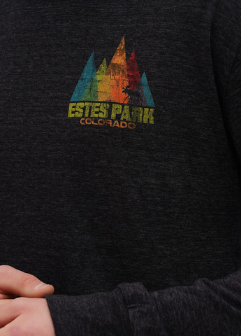 Лонгслів Blue 84 малюнок темно-сірий кежуали поліестер