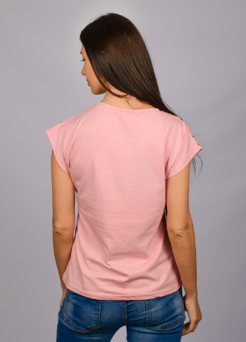 Розовая летняя футболка CAGL