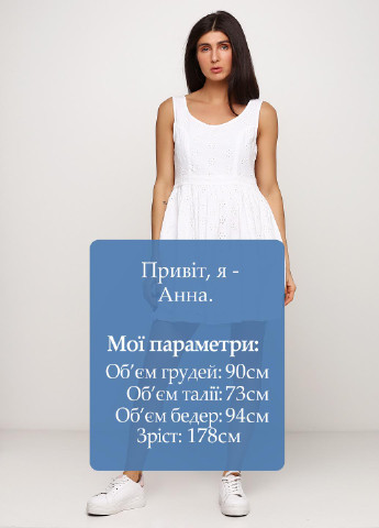 Білий кежуал сукня кльош Jack Wills однотонна