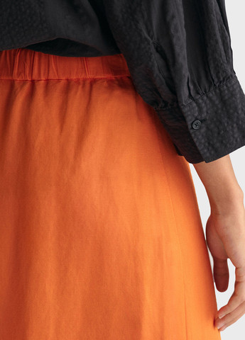 Оранжевая кэжуал однотонная юбка Gant а-силуэта (трапеция)
