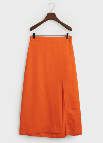 Оранжевая кэжуал однотонная юбка Gant а-силуэта (трапеция)