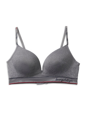 Серый бралетт бюстгальтер Tommy Hilfiger без косточек нейлон