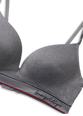 Серый бралетт бюстгальтер Tommy Hilfiger без косточек нейлон