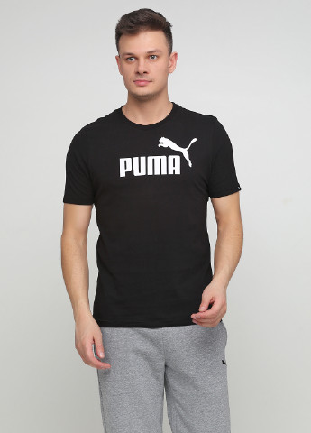 Чорна футболка з коротким рукавом Puma