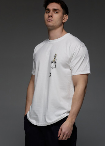 Белая футболка мужская с коротким рукавом Aspirine