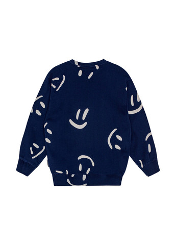 Molo свитшот рисунок темно-синий кэжуал хлопок органический, футер