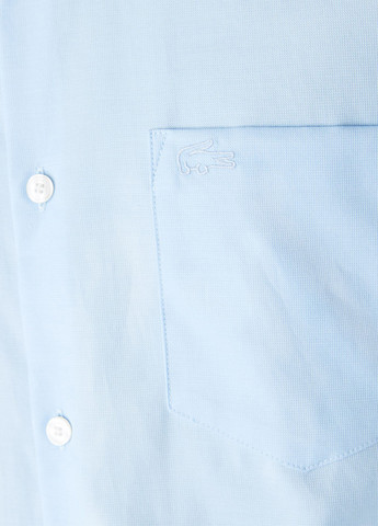 Голубой кэжуал, классическая рубашка однотонная Lacoste