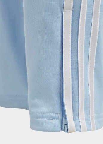 Светло-голубые спортивные демисезонные с высокой талией брюки adidas