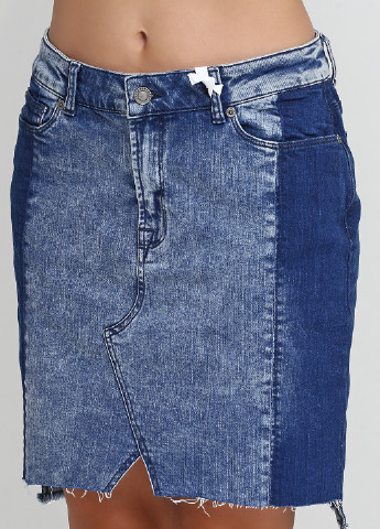 Разноцветная джинсовая однотонная юбка IVY