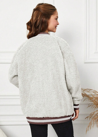 Бомбер SHEIN на кнопках (365437526)