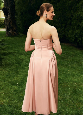 Рожева святковий сукня з відкритими плечима Gepur однотонна