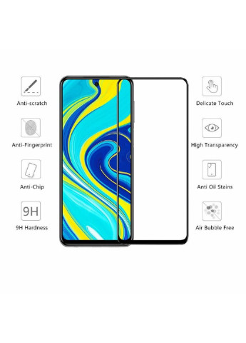 Скло захисне Xiaomi Redmi Note 9 (Black) (121281) (121281) Drobak (249597033)