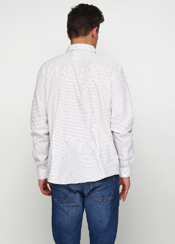 Белая кэжуал рубашка с геометрическим узором Pedro Del Hierro