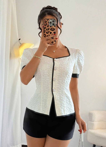 Кремовая блуза SHEIN