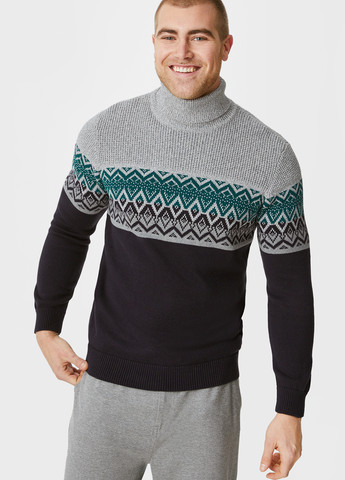 Комбинированный демисезонный свитер C&A