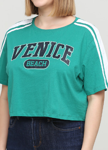 Зеленая летняя футболка Terranova