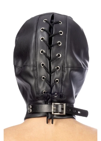 Капюшон с кляпом для БДСМ BDSM hood in leatherette with removable gag Fetish Tentation (254885434)