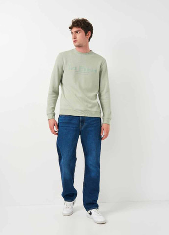 Фісташковий світшот H&M напис без декору (367100797)