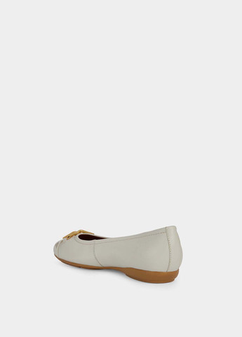 Женские балетки Geox | белые однотонные цепочки искусственная кожа, натуральная кожа (330382827)