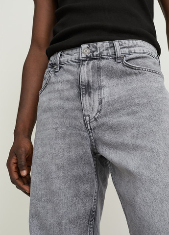 Серые демисезонные прямые, мешковатые джинсы C&A