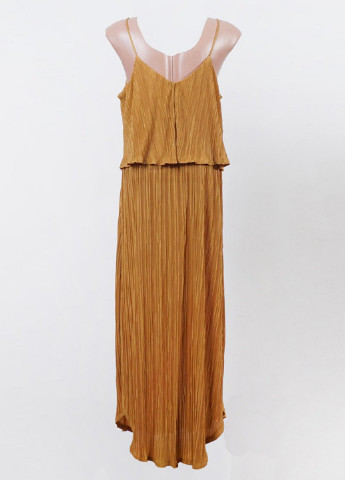 Сарафан H&M з відкритими плечима однотонний світло-коричневий кежуал віскоза