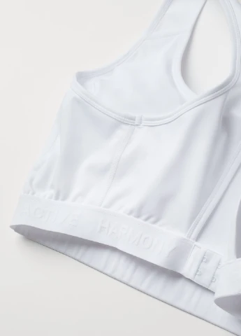 Білий бюстгальтер спортивний H&M