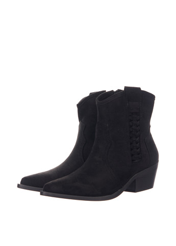 Осенние ботинки казаки UTRAND плетение из искусственной замши