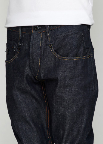 Темно-синие демисезонные со средней талией джинсы Denham