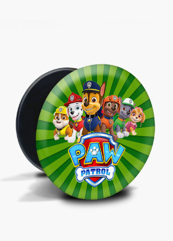 Попсокет (Popsockets) держатель для смартфона Щенячий патруль (PAW Patrol) (8754-1607) Черный MobiPrint (216748433)