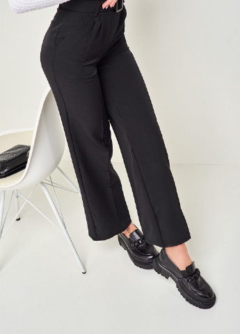 Черные кэжуал демисезонные брюки Oriba